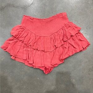 Women's Coral Ruffle Skort